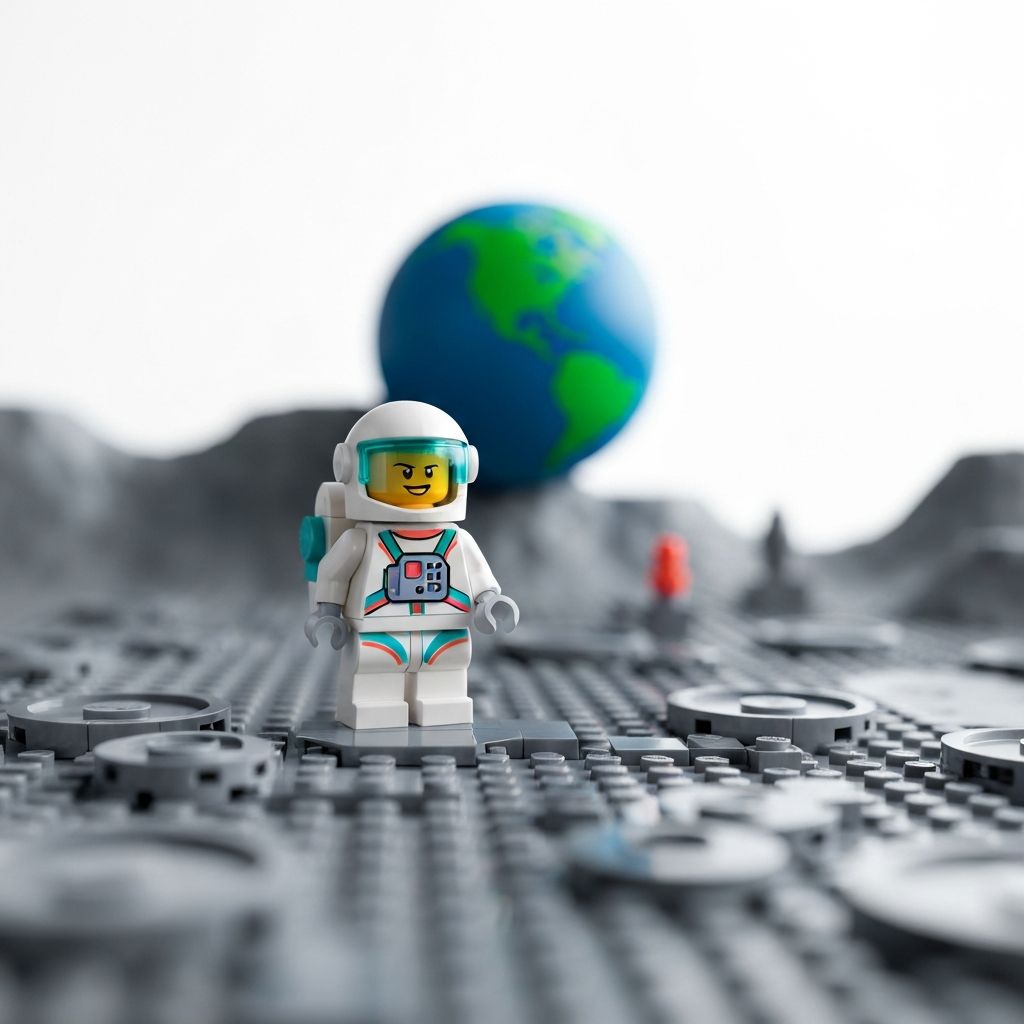 Astronaut Minifigure on the Moon